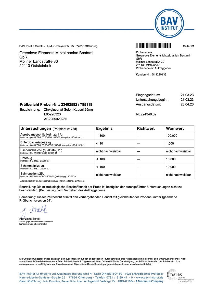 Zink + Selen Hochdosiert
