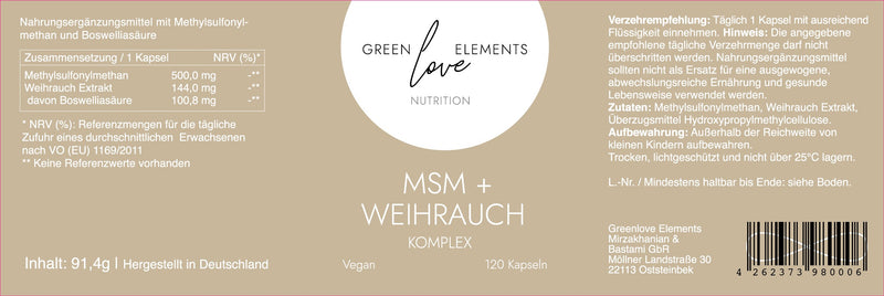 MSM + Weihrauch Komplex